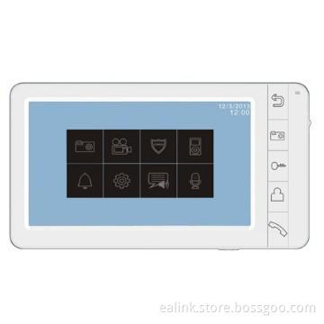 7\'\'color touch buttons video home intercom with DVR function